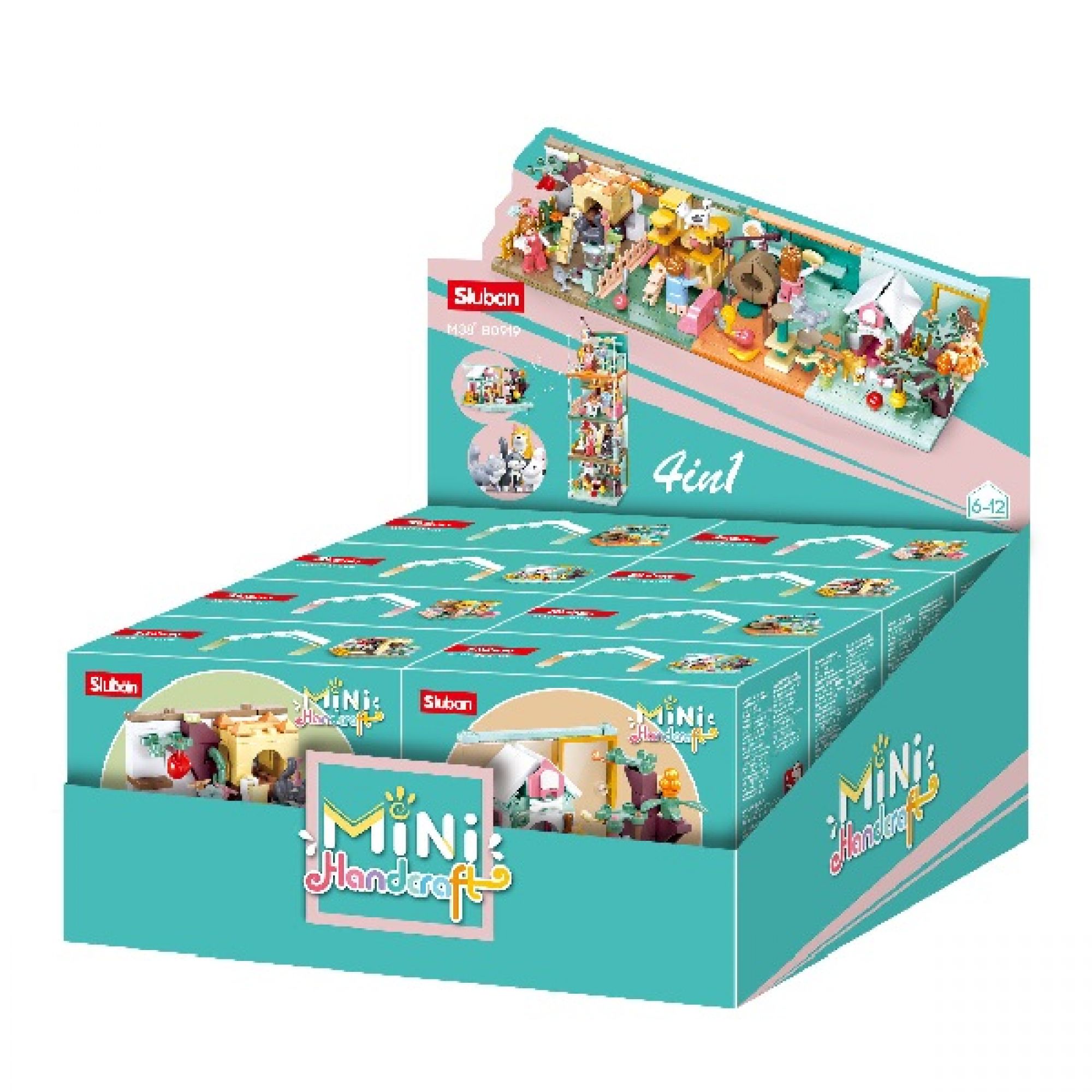 Конструктор mini. B0792 Block Bucket — girl range Sluban